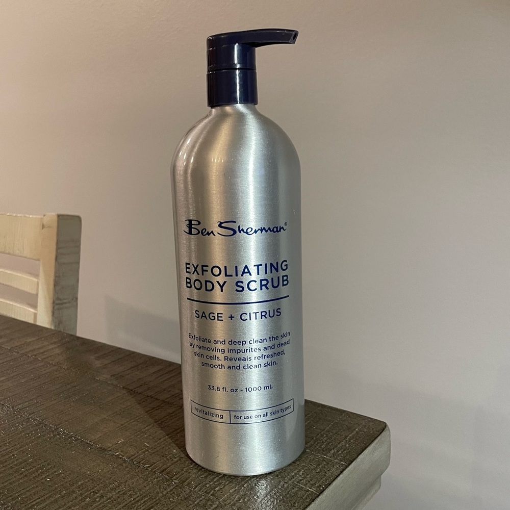 Ben Sherman Large 33.8 oz Exfoliating Body Scrub,  Sage + Citrus